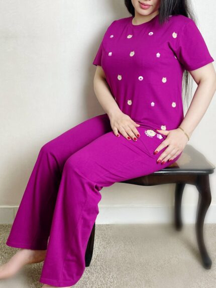 ست تیشرت و شلوار خرس و دونات (سایز نرمال) کد 655