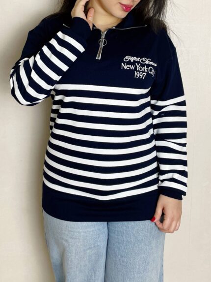 دورس راه راه نیم زیپ کد :614