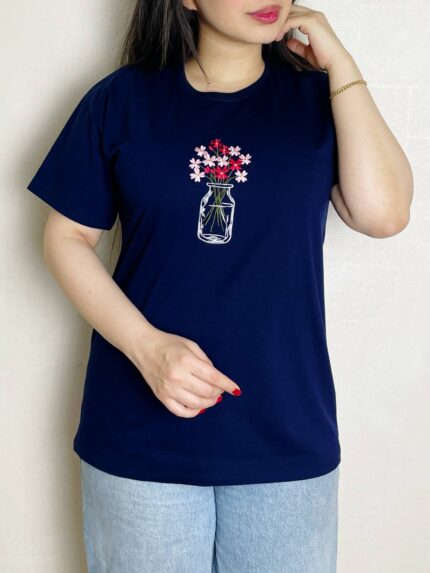 تیشرت گلدوزی گلدان کد 717