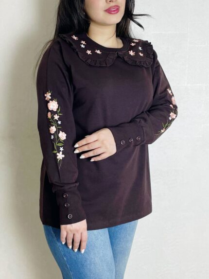 بلوز یقه ب ب ماهلين  کد :765