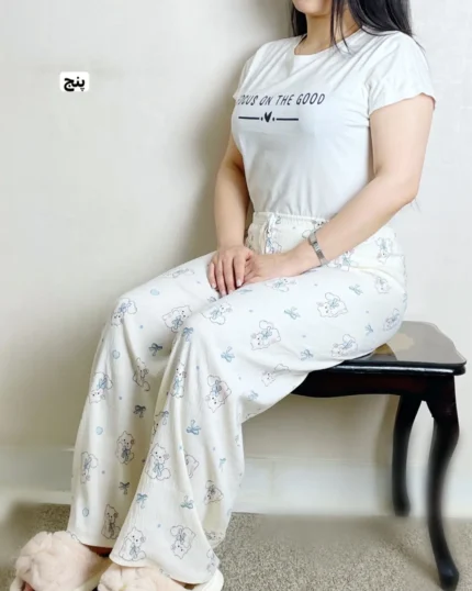 شلوار راسته نخي  کد 1035