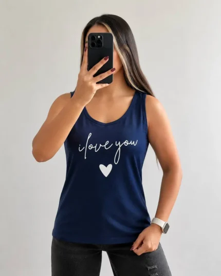 تاپ نخپنبه i love you(سايز نرمال) کد 1108
