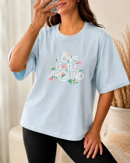 تیشرت  باکسی LOVE کد 1127