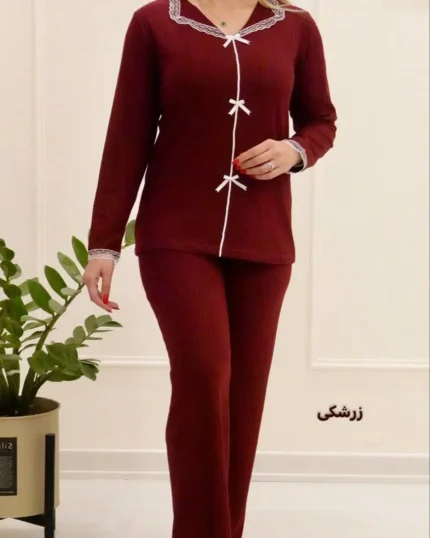 ست بلوز و شلوار آکاردئونی گیپوردار کد 1131